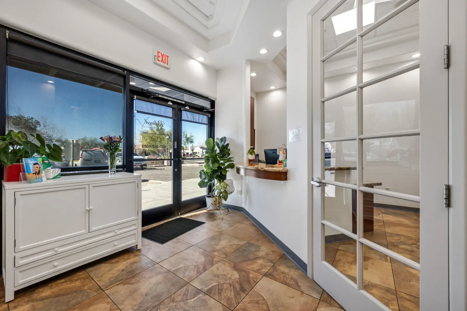 Warm modern treatment room at Refined Smiles in Cave Creek
